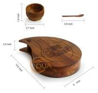 Masala Dabba en bois artisanal avec gravure d'éléphant Boîte à épices indienne traditionnelle pour les amateurs de cuisine