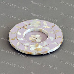 Posavasos de nácar hecho a mano elegante, posavasos de estilo clásico para té y café con alfombrillas y almohadillas decorativas - Product Image 2