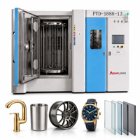Ligne de production de revêtement sous vide PVD AsiaLink avec contrôle PLC pour coques de téléphone et montures de lunettes, finition de surface de haute qualité
