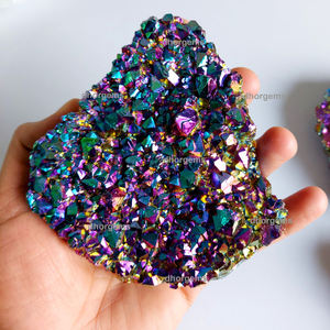 Cristal diode de quartz clair aura, améthyste, druse cristal, mini grappe d'ange, points bruts, moule de cristal, cristal - Product Image 4