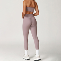 Fabricants de vêtements de yoga ensemble de yoga soutien-gorge de gymnastique à séchage rapide ensemble de leggings serrés pour femmes vêtements d'entraînement ensemble de fitness de gymnastique personnalisé