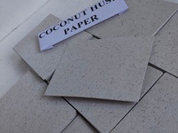 Feuilles de papier artistique en PVC enduit fait main à base de coque de noix de coco, fibre naturelle écologique pour l'artisanat, la papeterie, l'emballage et la reliure