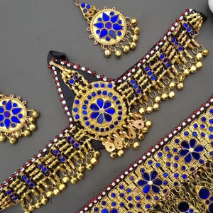 สร้อยคอแบบดั้งเดิมของชาวอัฟกานิสถาน ทำด้วยมือ ประดับเพชร รูปทรงเรขาคณิต ชุบเงินโบราณ สไตล์วินเทจ แฟชั่นชนเผ่า สำหรับผู้หญิง - Product Image 5