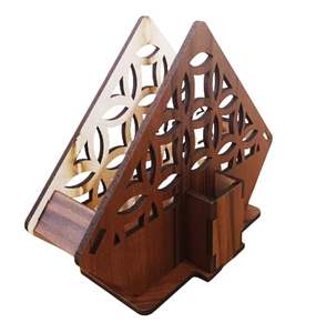 Porte-papier de soie en bois support maison cuisine Table à manger décoratif en bois papier serviette support - Product Image 2