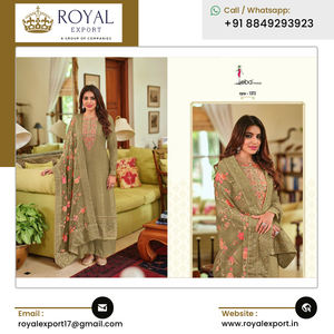 Amplia gama de ropa de boda de alta calidad pura Maheshwari seda viscosa con bordado Hevey pakistaní Salwar colección de trajes - Product Image 3
