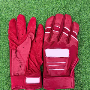 Guantes de bateo de béisbol de softbol de cuero de vaca genuino 100% de Venta caliente ajustables y duraderos - Product Image 3
