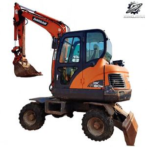 รถขุดล้อยาง Doosan DX60 มือสอง ขนาด 6 ตัน บุ้งกี๋ 0.3 ลบ.ม. แบรนด์เกาหลีแท้ รถขุดขนาดเล็กสำหรับงานก่อสร้าง ชั่วโมงการทำงานต่ำ ได้รับการรับรองมาตรฐาน CE - Product Image 1