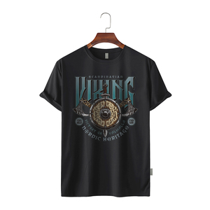 เสื้อยืดผู้ชายพิมพ์ลาย โอเวอร์ไซส์ ผ้าฝ้าย ลำลอง แฟชั่นฤดูร้อน ระบายอากาศดี เป็นมิตรกับสิ่งแวดล้อม แห้งเร็ว รับผลิตแบบ OEM ไซส์ใหญ่ ปี 2026 - Product Image 3