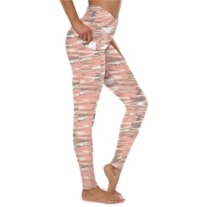 Leggings de sport personnalisés à taille haute en nylon et élasthanne pour femmes, pantalons de yoga pour femmes, vêtements de sport, leggings de gym - Product Image 1