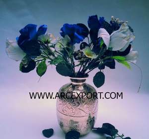 Nouveau Vase de décoration de fleurs de table attrayant Pot de fleur en métal d'aluminium doré avec Vase à fleurs en verre au prix le moins cher - Product Image 5