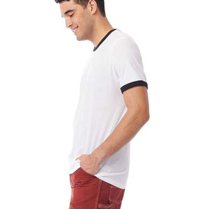 Ringer Tee Camisetas Natural Black Ringers Port & Company Core Cotton Ringer Tee Camisetas - Product Image 5