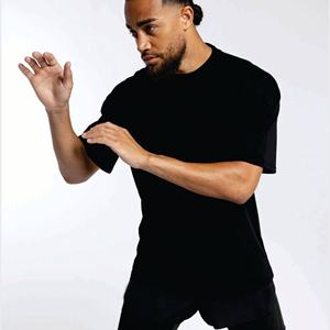 Confortable coupe ajustée hommes T-Shirt col rond tenue décontracté hommes Stock T-Shirt couleur unie hommes coton T-Shirt doux au toucher à manches courtes - Product Image 4