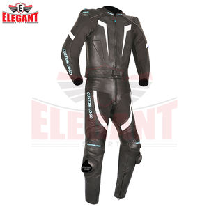 Combinaison de course de moto en cuir mat noir, design personnalisé, ensemble une pièce détachable pour la course alpinestrar - Product Image 5
