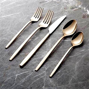 Designer Dining Serving Sets Long Gold Plated <b>Bamboo</b> Design Handle Flatware Utensils Sushi Serving Set Flatware - Product Image 3