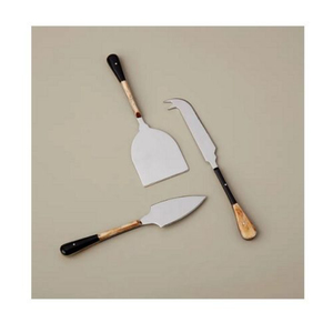 Juego de utensilios de cocina de acero inoxidable y bambú, rebanador de queso de 3 piezas, esparcidor de cuchillos con mango Chapado en cobre para uso doméstico - Product Image 1