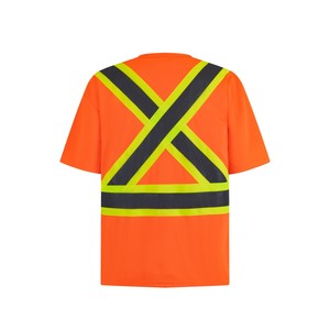 Camiseta de Alta Visibilidad para Hombre, Clase 3 ANSI Tipo R, Manga Larga, Resistente, con Espalda en X Reflectante, para Construcción - Product Image 6