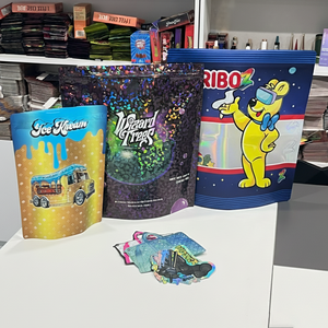 Bolsas de Mylar de 3.5g con Caja, Impresas Personalizadas, Resellables, con Cierre Hermético, Diseño Exótico Cali Packs, a Prueba de Olores - Product Image 6