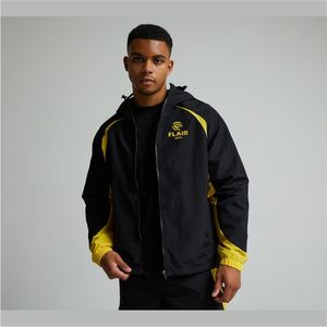 Veste coupe-vent imperméable et respirante avec capuche pliable pour homme, fermeture éclair - Product Image 1