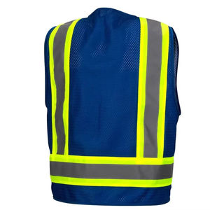 Gilet de sécurité en maille haute visibilité ANSI Classe 1, poche avant transparente, personnalisable, service OEM, meilleur fournisseur, vêtements de travail sans manches - Product Image 2