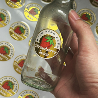 Autocollants décoratifs personnalisés en feuille d'or UV DTF, logo créatif, impression dorée pour bouteille