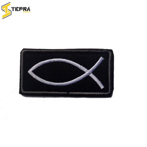 Christian Fish Symbol Tactical Emblem Insignias Apliques Parches bordados para ropa DE TEPRA SPORTS - Product Image 2