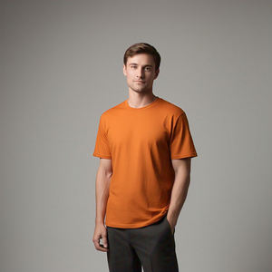 High Quality 100% Cotton Knitted Crew Neck Men's Summer Short Sleeve Lightweight Digital Printing Anti-UV Breathable T-Shirt - Product Image 3