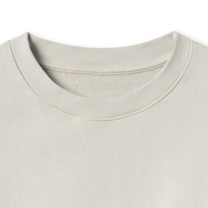 Sudadera Unisex de Felpa de Algodón Gris Claro, Sudadera Holgada Personalizada con Cuello Redondo, Ropa de Calle Informal, Cálida para Invierno - Product Image 3