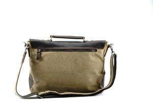Bolsa de mensajero de lona con solapa de cuero y Jersey, regalo duradero y elegante para él, 2017 - Product Image 2