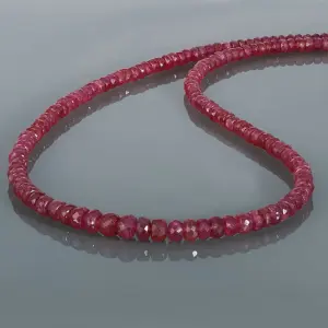 天然红宝石刻面珠子4毫米2 "- 30" 长串串珠红宝石松散宝石珠串用于制作珠宝手链项链