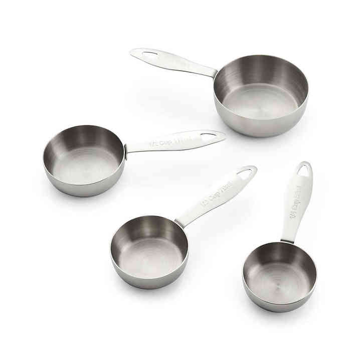 Aesthetic Silver Measuring Cups Metal Measurements Item Kitchenware Hotelware Restaurantware Kitchen Cutlery Items Kitchen Tools