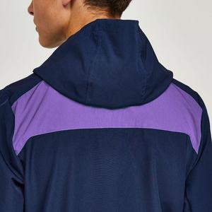 ชุดออกกำลังกายผู้ชายแบบสองชิ้น ชุดวิ่ง แจ็คเก็ตกันลมไนลอนแบบสีตัดกัน - Product Image 5