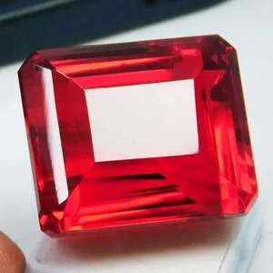 Gema Suelta de Granate Rojo Almandina Natural Raro de Calidad AAA+ de 160.40 Ct, Corte Esmeralda, Certificado, Gem186 - Product Image 5