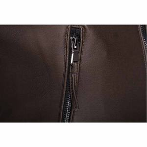 <b>Men's</b> High Quality Durable Windproof Canvas <b>Leather</b> Jacket with Stand Collar Winter Hot Sales Best Design Competitive Price - Product Image 4