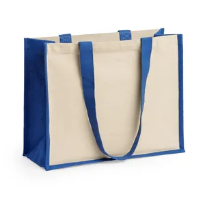 Borsa Promozionale Personalizzata Saluzzo in Cotone e Juta per Gadget - Product Image 4