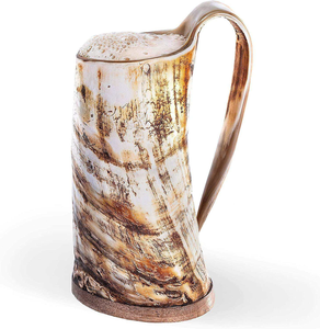 Taza de Cerveza Vikinga de Cuerno de Búfalo Ecológica Más Vendida, Directo de Fábrica por MULTI CRAFT - Product Image 5