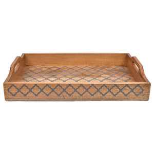 Bandeja Rectangular Moderna de Madera para Servir Té Café y Platos para Decoración del Hogar y Bodas Ramadán - Product Image 2