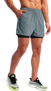 Pantalones cortos de gimnasio para hombre de tendencia, logotipo personalizado, pantalones cortos transpirables de algodón para correr, patrón sólido, estilo informal ecológico - Product Image 3