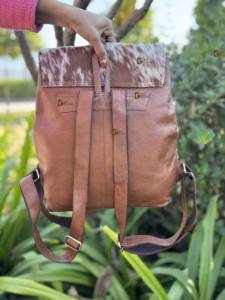 Mochila de cuero de piel de vaca con estilo Unisex clásica hecha a mano gran oferta mochilas de moda multiusos para todos - Product Image 3