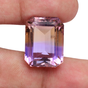 Ametrino AAA + 16x21mm, piedra de corte Octágono, bicolor ametrino Natural boliviano, piedras preciosas semipreciosas, corte suelto facetado para joyería - Product Image 2