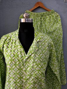 Ensemble de pyjama en coton fait à la main imprimé floral, léger, respirant et lisse, cadeaux pour elle - Product Image 6