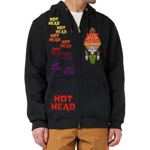 เสื้อฮู้ดผ้าฟลีซผ้าฝ้าย100% พิมพ์ลายสกรีนผ้าไหมสไตล์วินเทจโอเวอร์ไซซ์ซักได้น้ำหนักมากสำหรับผู้ชาย - Product Image 5