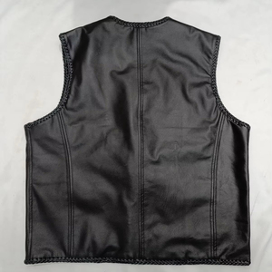 เสื้อกั๊กหนังแท้สไตล์มอเตอร์ไซค์แบบสั่งทำขายส่ง OEM รุ่น Famous Sons of Anarchy จากซีรีส์ทีวีสุดเท่ - Product Image 2