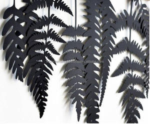 เครื่องประดับพวงมาลัยโลหะตกแต่งบ้าน,ของตกแต่งคริสต์มาสเครื่องประดับคริสต์มาสโลหะแกะสลักทองเหลืองแบน - Product Image 5