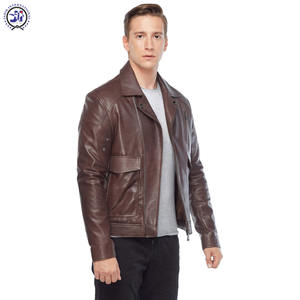 Chaqueta de piel de oveja de invierno para hombre de último diseño 2024, alta calidad, personalizada, ligera, cálida, cuello levantado, bolsillos delanteros, tela fina, OEM ODM - Product Image 6