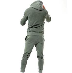 Ensemble de deux pièces en tissu respirant personnalisé, survêtement de sérigraphie délavé à l'acide pour hommes, nouvel arrivage - Product Image 2