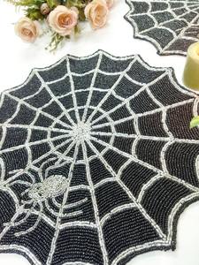 Manteles Individuales de Lujo de Pasto Marino Azul Sólido, Bordados, Antibacterianos, Ecológicos, Personalizables para Bodas, con Costura de Hilo Blanco - Product Image 5