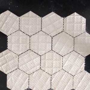 ShangarForEverySpace 73mm hexagone argent PVD carreau de mosaïque en céramique vitrifiée pour hôtels et restaurants murs de la salle à manger - Product Image 3