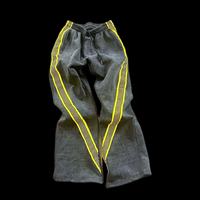 Pantalon de jogging décontracté pour homme, taille élastique, coupe évasée, ample, effet usé, jambes larges, en coton respirant, personnalisé, haute qualité