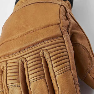 Vente chaude confortable facile à porter unisexe gants en cuir de mouton imperméable hiver chaud main marron couleur gants en cuir - Product Image 4