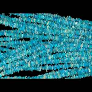Cuentas sin cortar de ópalo etíope azul Paraiba, hebra de Chips DE PEPITA cruda Natural de 3mm para fabricación de joyas, suministros de bricolaje de piedras preciosas sueltas - Product Image 1